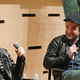 Claire Denis and Robert Pattinson at the Elinor Bunin Munroe Film Center.